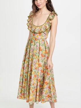 Alemais Floral Midi Dress